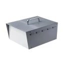 Hammond Grey Steel Instrument Case, 121 mm Height, 281 mm Length, 197 mm Width, IP30, Carry Handle, Ventilated 518-0910
