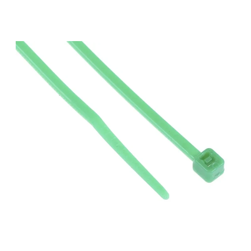 RS PRO Cable Tie Non-Releasable Green Polyamide 66 165 mm x 2.5 mm Flame Retardant 233-275