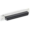 ITT Cannon DIKD 1.5-PV BU Straight Cable D-Sub Connector, 37 Way, Clinch Nut and Float, Male, Steel Shell, 110978-0037