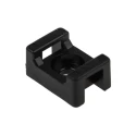 RS PRO Black Screw Cable Tie Mount Polyamide 66, 4.8mm Tie Acceptance, 10mm x 15mm, 3.5mm Screw Hole 233-663