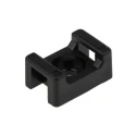 RS PRO Black Screw Cable Tie Mount Polyamide 66, 4.8mm Tie Acceptance, 10mm x 15mm, 3.5mm Screw Hole 233-663