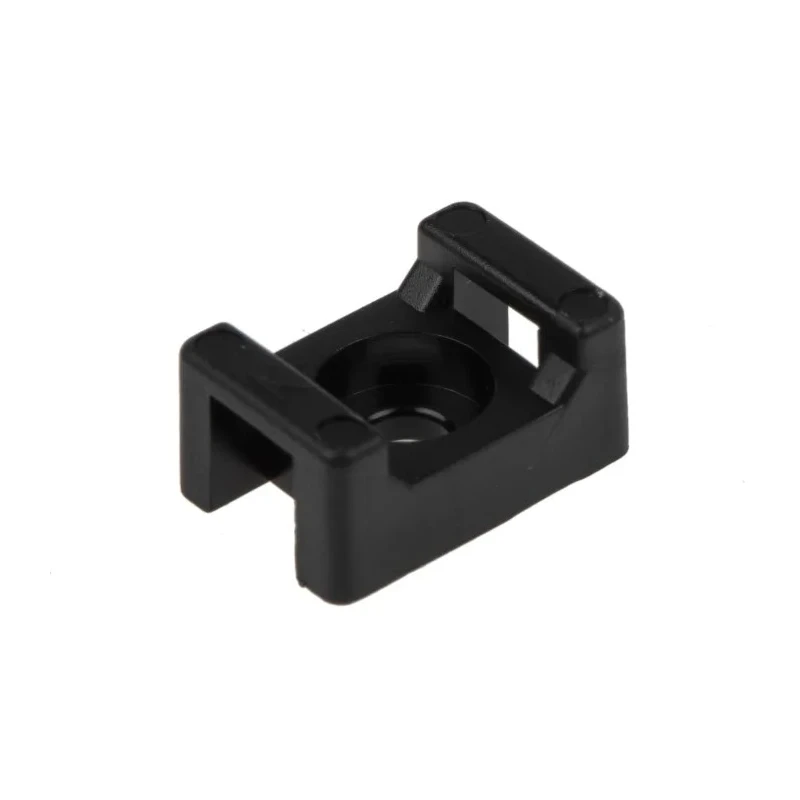 RS PRO Black Screw Cable Tie Mount Polyamide 66, 4.8mm Tie Acceptance, 10mm x 15mm, 3.5mm Screw Hole 233-663