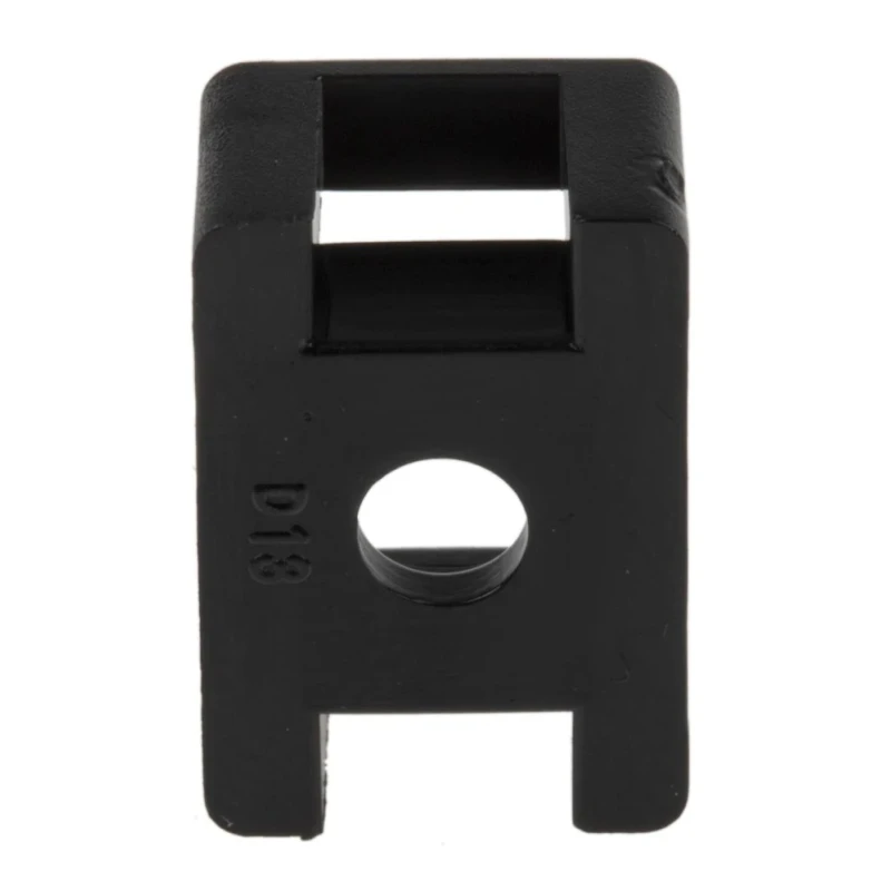 RS PRO Black Screw Cable Tie Mount Polyamide 66, 4.8mm Tie Acceptance, 10mm x 15mm, 3.5mm Screw Hole 233-663