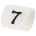 TE Connectivity TRSA Heatshrink Cable Marker White, Pre-printed "7", Polyolefin, 3 mm to 1 mm, Flame TRSA-1019/C/1/7