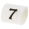 TE Connectivity TRSA Heatshrink Cable Marker White, Pre-printed "7", Polyolefin, 3 mm to 1 mm, Flame TRSA-1019/C/1/7