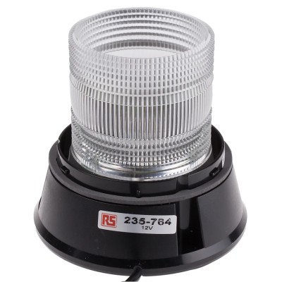 RS PRO Beacon Flashing 12V DC Surface Mount Incandescent IP56 235-764