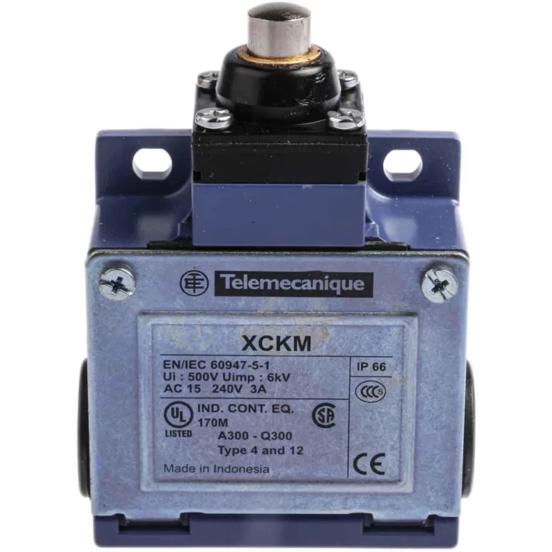 Telemecanique Sensors OsiSense XC Series Plunger Limit Switch 240V AC 250V DC 3A IP66 Zamak Housing 