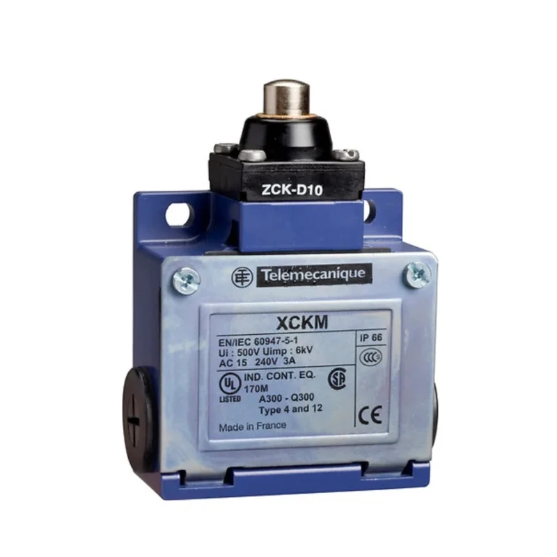 Telemecanique Sensors OsiSense XC Series Plunger Limit Switch 240V AC 250V DC 3A IP66 Zamak Housing 
