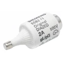 Siemens Diazed Bottle Fuse D02 2A 500V AC E27 Thread Ceramic Body 50kA Breaking Capacity Pink Cap 5SB211