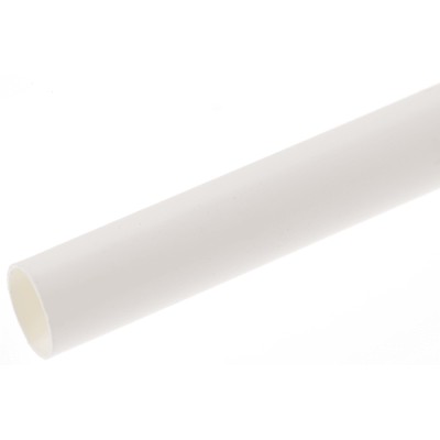 RS PRO Polyolefin Heat Shrink Tubing, White, 6.4 mm Sleeve Diameter, 1.2 m Length, 2:1 Ratio 392-264