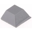 3M Tapered Square Polyurethane Self-Adhesive Feet, 47.7 mm Diameter, 47.7 mm Width x 12.7 mm Length, UL-94HB, Bag of SJ5018G
