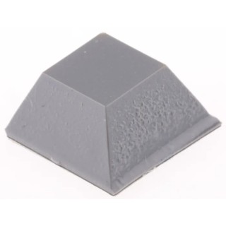 3M Tapered Square Polyurethane Self-Adhesive Feet, 47.7 mm Diameter, 47.7 mm Width x 12.7 mm Length, UL-94HB, Bag of SJ5018G