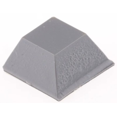 3M Tapered Square Polyurethane Self-Adhesive Feet, 47.7 mm Diameter, 47.7 mm Width x 12.7 mm Length, UL-94HB, Bag of SJ5018G