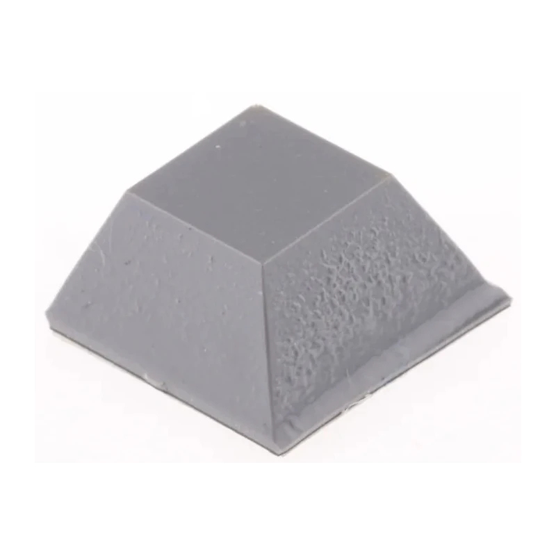 3M Tapered Square Polyurethane Self-Adhesive Feet, 47.7 mm Diameter, 47.7 mm Width x 12.7 mm Length, UL-94HB, Bag of SJ5018G