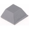 3M Tapered Square Polyurethane Self-Adhesive Feet, 47.7 mm Diameter, 47.7 mm Width x 12.7 mm Length, UL-94HB, Bag of SJ5018G