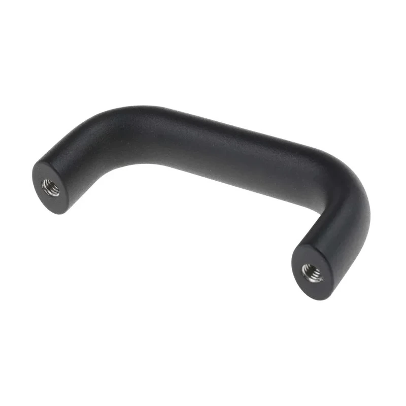 RS PRO Black Aluminium Arch Handle, 129 mm Length, 53 mm Height, 26 mm Width, Matt Finish, Model 237-441