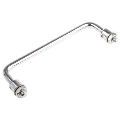 RS PRO Steel Carrying Handle 237-485 Chrome-Plated, Folding, Nut Fixing, M10 Thread, 198mm Width, 42mm Height