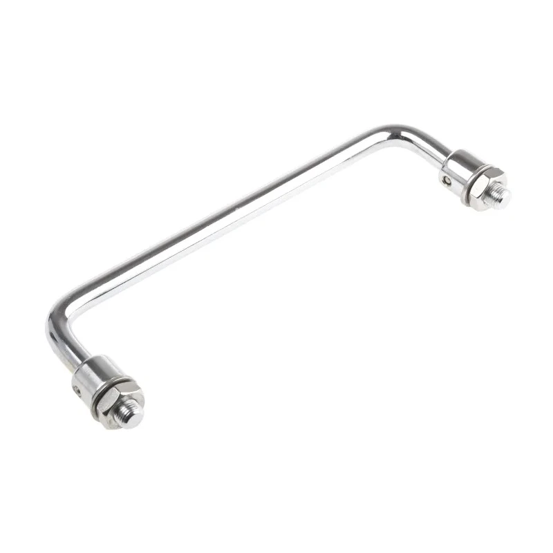 RS PRO Steel Carrying Handle 237-485 Chrome-Plated, Folding, Nut Fixing, M10 Thread, 198mm Width, 42mm Height