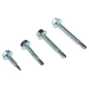 RS PRO Steel Hex Drive Self-Drilling Screw/Bolt Kit, 680 Pcs, Galvanised, Hex Head, DIN 7504K, 13–38mm, 395-412