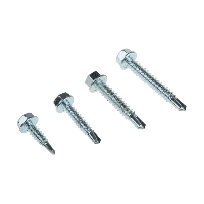 RS PRO Steel Hex Drive Self-Drilling Screw/Bolt Kit, 680 Pcs, Galvanised, Hex Head, DIN 7504K, 13–38mm, 395-412
