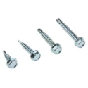 RS PRO Steel Hex Drive Self-Drilling Screw/Bolt Kit, 680 Pcs, Galvanised, Hex Head, DIN 7504K, 13–38mm, 395-412