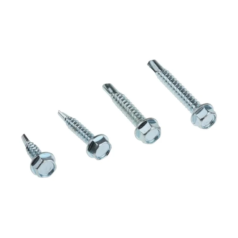 RS PRO Steel Hex Drive Self-Drilling Screw/Bolt Kit, 680 Pcs, Galvanised, Hex Head, DIN 7504K, 13–38mm, 395-412