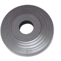 Guitel Hervieu Grey Rubber Trolley Wheel 0.1 kg, 95mm Diameter, 12mm Width, Plain Bore 958005