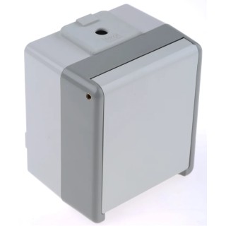 Siemens 10A Outdoor Surface Plug Socket, Type E, IP44, Grey, DELTA Series 5UB4741