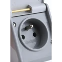 Siemens 10A Outdoor Surface Plug Socket, Type E, IP44, Grey, DELTA Series 5UB4741