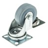 Guitel Hervieu Braked Swivel Castor 40 kg Capacity, 50 mm Wheel, Rubber, Galvanised Steel Frame, Braked Swivel 66527