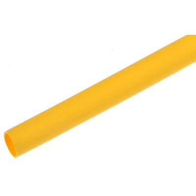 RS PRO Heat Shrink Tubing, Yellow, 3.2 mm Sleeve Diameter, 1.2m Length, Polyolefin, 2:1 Shrink Ratio 399-502