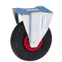 Guitel Hervieu Fixed Castor Galvanised Steel Frame 180 kg Capacity 125 mm Roller Bearing 5336026