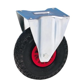 Guitel Hervieu Fixed Castor Galvanised Steel Frame 180 kg Capacity 125 mm Roller Bearing 5336026