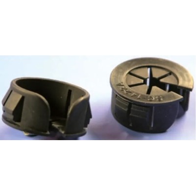 Essentra Cable Grommet, Black, 21.8 mm Bundle Diameter, Nylon, UL 94 V-2 PGSC-1926A