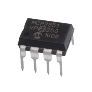 Microchip CAN Transceiver MCP2551-I/P 1 Mbps, 8-Pin PDIP, ISO 11898, Through-Hole
