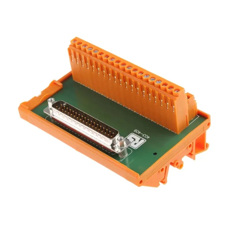 RS PRO 37-Contact Male Interface Module, D-Sub Connector, DIN Rail, 50V, 1A, Angled, 14/22 AWG, 403-409