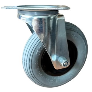 Guitel Hervieu Swivel Castor 70 kg Capacity 200 mm Wheel Galvanised Steel Roller Bearing 1356022