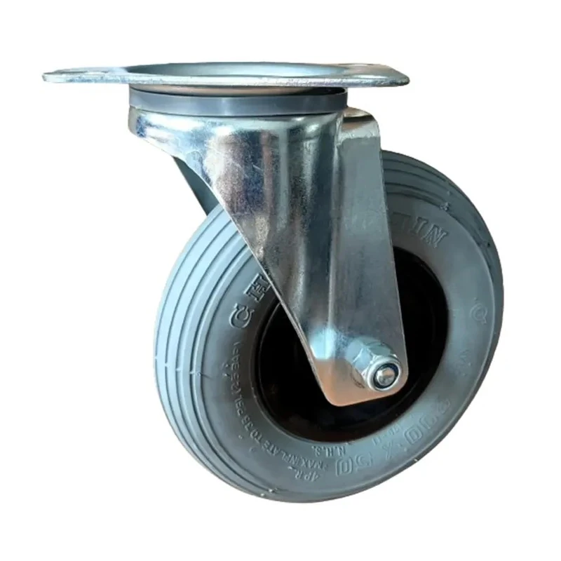 Guitel Hervieu Swivel Castor 70 kg Capacity 200 mm Wheel Galvanised Steel Roller Bearing 1356022