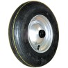 Guitel Hervieu Black Rubber Pneumatic Trolley Wheel 400mm Diameter, 200kg Load, Roller Bearing, Steel Hub 5874022511