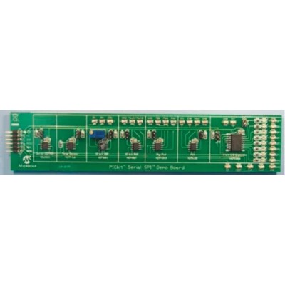 Microchip PICkit Serial SPI Demonstration Board for MCP3201, MCP6S92, MCP41010, MCP23S08, MCP4822, TC77-5.0 PKSERIAL-SPI1