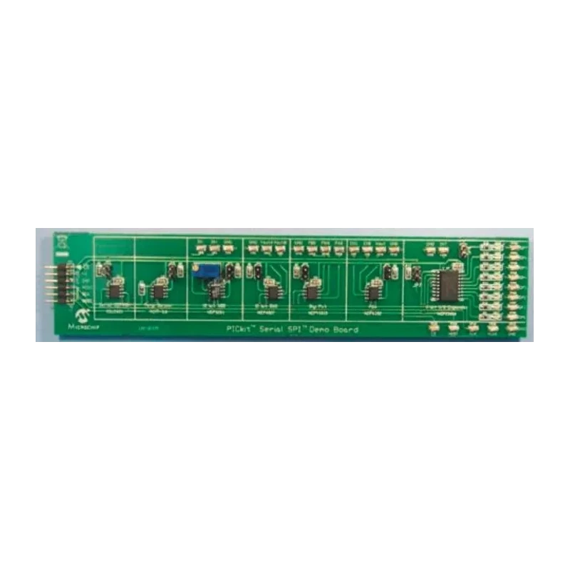 Microchip PICkit Serial SPI Demonstration Board for MCP3201, MCP6S92, MCP41010, MCP23S08, MCP4822, TC77-5.0 PKSERIAL-SPI1