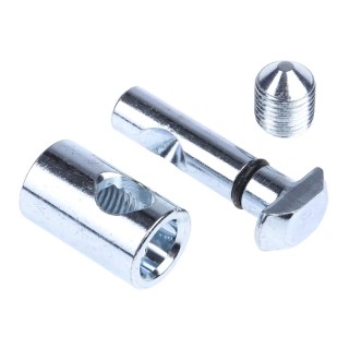 Bosch Rexroth Quick Connector, Galvanised Steel, Strut Profile 10 mm, Groove Size 10 mm, Tube Size 60 mm 3842 535 458