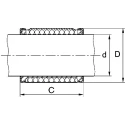 Bosch Rexroth Linear Ball Bushing Bearing Closed End Polyacetal 19 mm OD 28 mm Length R065821230