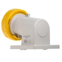Scame EUREKA IP66 IP67 Yellow Wall Mount Industrial Power Connector 2P+PE Right Angle 16A 110V 410-236