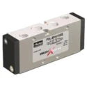 Parker Pneumatic Solenoid Valve, 5/2 Solenoid/Spring, G Thread, 3/8 in, Nitrile Rubber Seal, Anodised Aluminium Body P2LCX