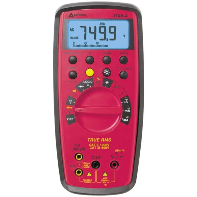 Amprobe Handheld Digital Multimeter True RMS, 1000V, 10A, 37XR-A