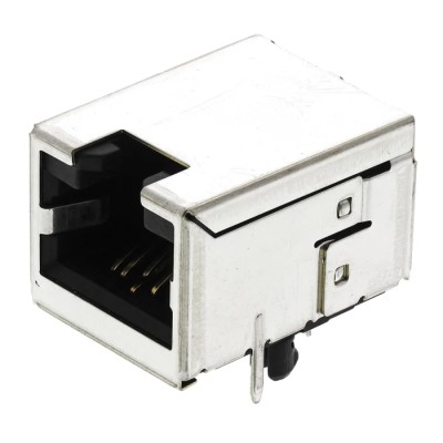 Bel-Stewart RJ45 Connector Female, , PCB Mount, Cat6, Shielded, Right Angle, 1 Port, 8 Way