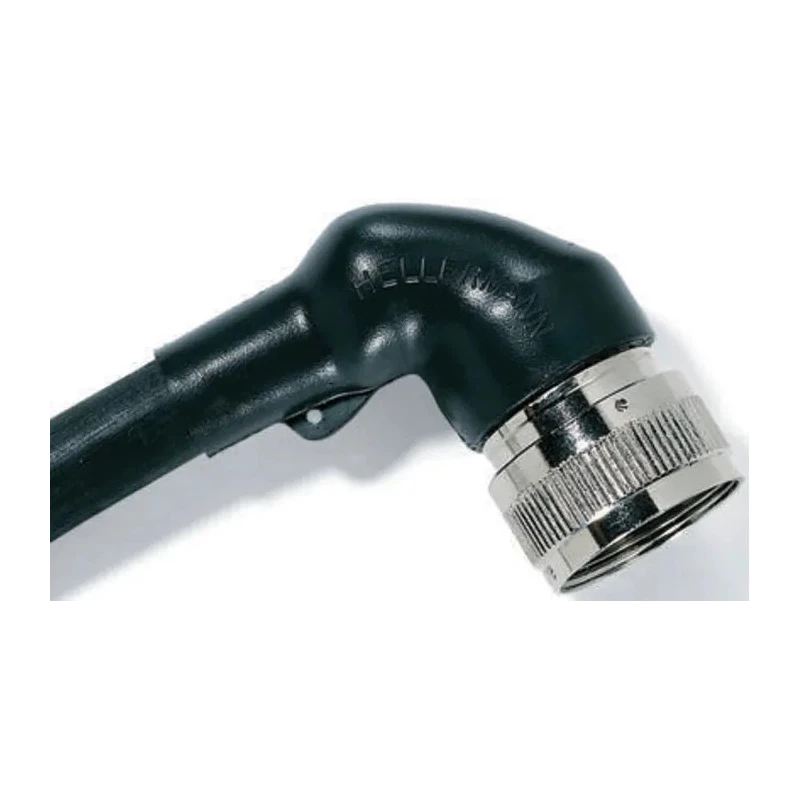 HellermannTyton Heat Shrink Boot Right Angle Fluid Resistant Elastomer Black 24mm 411-52480 1152-4-G-PO-X-BK