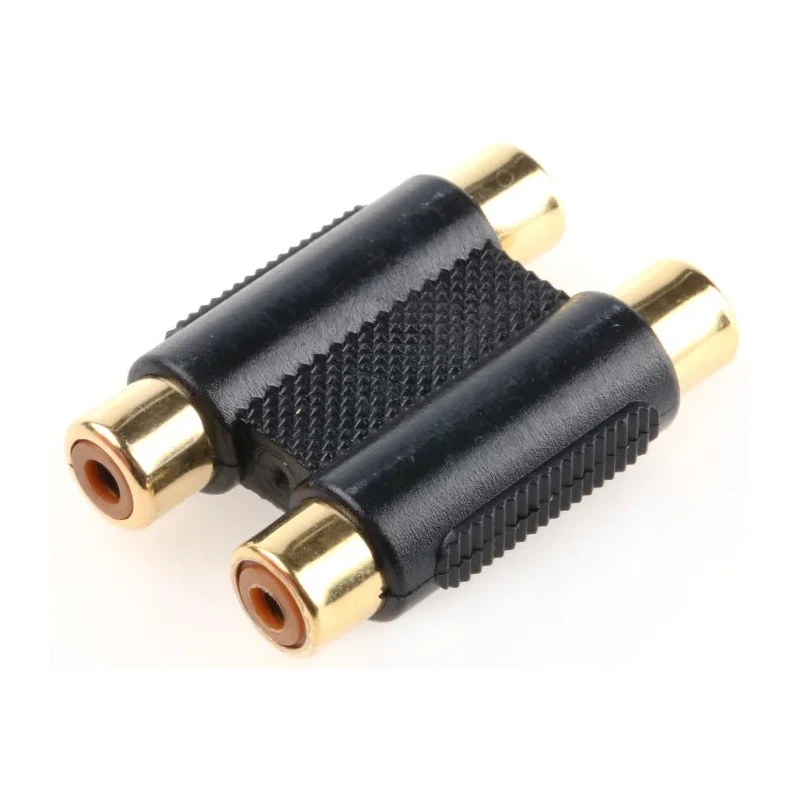 RS PRO Audio Female RCA Straight AV Adapter, Brass Contacts, Gold Plating, 39.3mm, Model 410-937