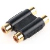 RS PRO Audio Female RCA Straight AV Adapter, Brass Contacts, Gold Plating, 39.3mm, Model 410-937